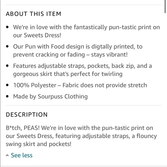 Sourpuss Dress Pun With Foods Retro Rockabilly - Picture 9 of 9